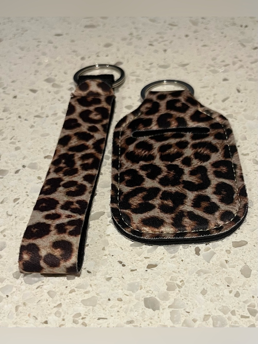 Leopard Print Keychain Wristlet and Card Sleeve - Brown Leopard Accessories